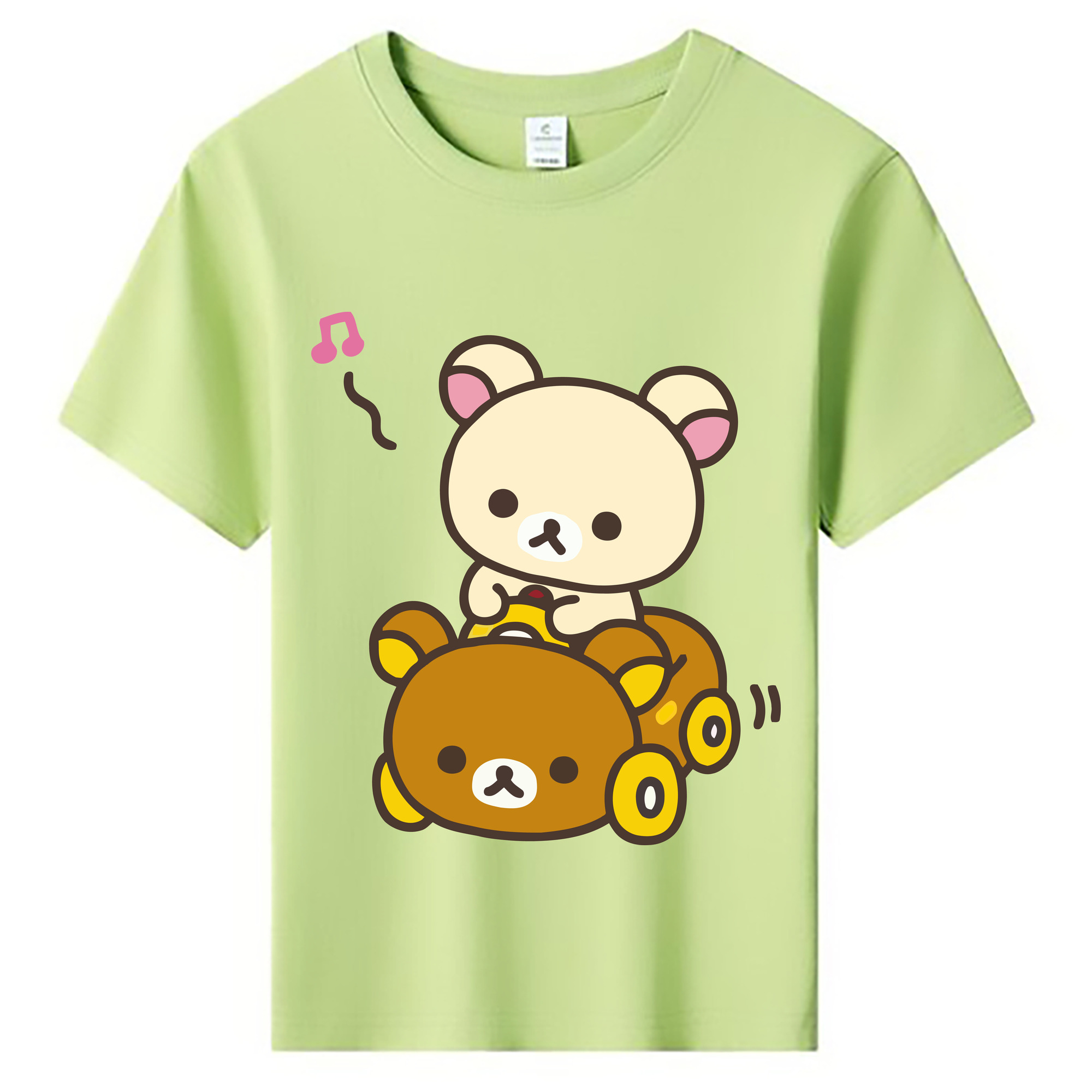 （画像用） リラックマ リラックマ キイロイトリ Rilakkuma Korilakkuma Kiiroitori 綿100％キッズTシャツ（フロントプリント）